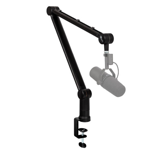 IXTECH Microphone Boom Arm with Desk Mount, 360° Rotatable, Adjustable and Foldable Scissor Mounting for Podcast, Video Gaming, Radio and Studio Audio, Sturdy and Universal  BLACK- Elegance Model - IX-MI01